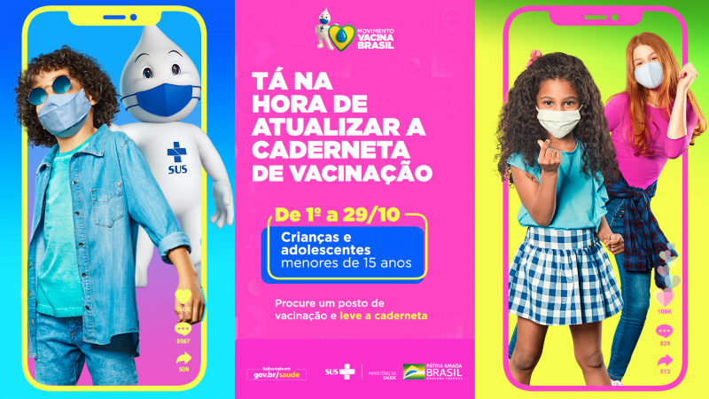 Imagem destaque da matéria - Campanha nacional de vacinação de crianças e adolescentes menores de 15 anos